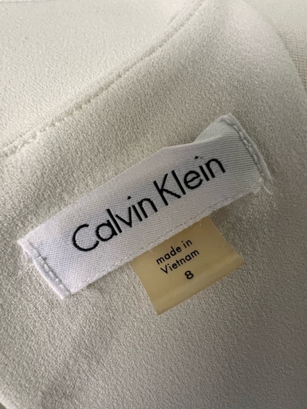 Calvin Klein Cream Dress with Black Trim - Picture 8 of 10